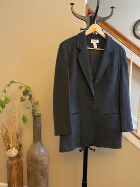 Land's End Women's Vintage Wool Cashmere Blend Blazer Size 10 Regular